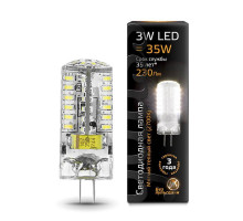 Лампа светодиодная Gauss G4 3W 2700K прозрачная 107707103