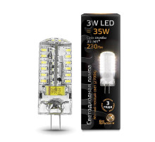 Лампа светодиодная Gauss G4 3W 2700K прозрачная 107707103