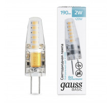 Светодиодная лампа Gauss Basic G4 2W 4100K 1159722