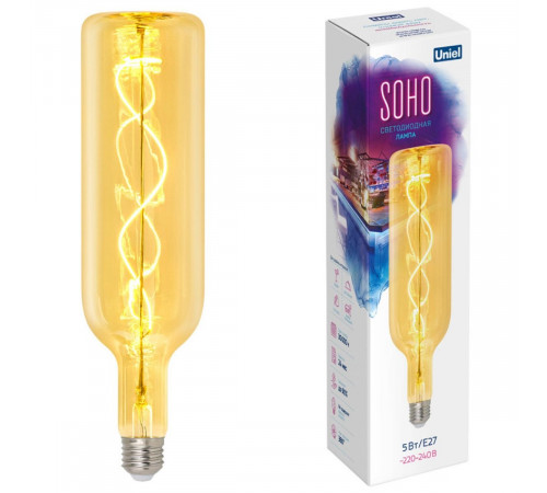 Лампа светодиодная Uniel LED-SF21-5W/SOHO/E27/CW GOLDEN GLS77GO UL-00010070 Лампа светодиодная Uniel LED-SF21-5W/SOHO/E27/CW GOLDEN GLS77GO UL-00010070