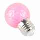 Лампа светодиодная Feron LB-385 шар розовый прозрачный E27 1W 230V 52177