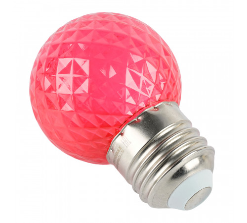 Лампа светодиодная Feron LB-385 шар красный прозрачный E27 1W 230V 52164