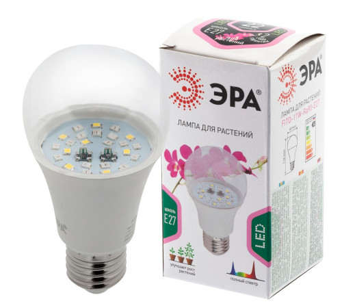 Фитолампа для растений Эра FITO-11W-Ra90-E27 Б0050603 Фитолампа для растений Эра FITO-11W-Ra90-E27 Б0050603