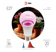 Фитолампа для растений Эра ФИТО A65-20W-PL-E27-GR Б0068597