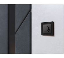 Комплект механизма терморегулятора с датчиком для теплого пола с подсветкой 16A-250V Alfa Графит мягкое касание Quant Ambrella Volt MA905710 (AP9057, VM1381)