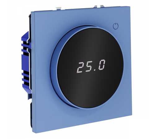 Терморегулятор электронный Voltum S70 с индикацией и датчиком, для теплого пола, (деним) VLS070115