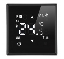 Терморегулятор Wi-Fi (механизм) Stekker Эмили RSW00-5119-05 250В 3500Вт черный уголь, soft touch 50377