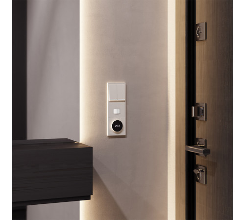 Терморегулятор электронный Voltum S70 с индикацией и датчиком, для теплого пола, (хлопок) VLS070113