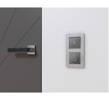 Комплект механизма терморегулятора с датчиком для теплого пола с подсветкой 16A-250V Alfa Антрацит серый Quant Ambrella Volt MA655710 (AP6557, VM1381)