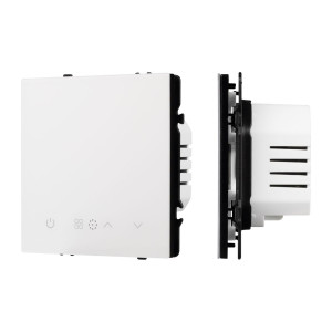 Терморегулятор эл тёплый пол белый кварц Arlight SWT-MTE-PL-WH (95-240V, 16A, датч пола + возд) 054340(1)