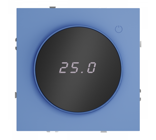 Терморегулятор электронный Voltum S70 с индикацией и датчиком, для теплого пола, (деним) VLS070115
