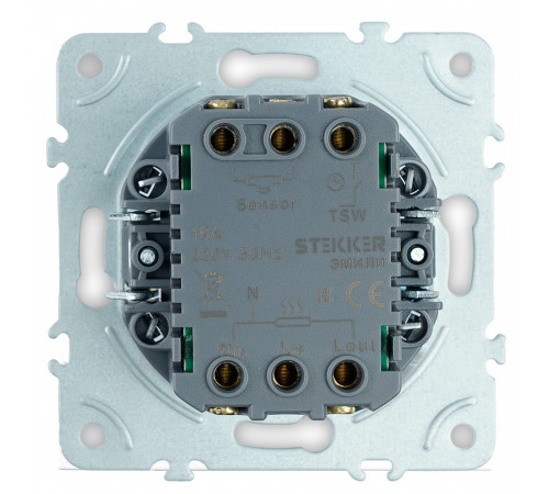 Терморегулятор механический Stekker Эмили RSW00-5120-01 белый фарфор, soft touch 50711