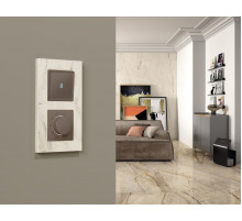 Комплект механизма терморегулятора с датчиком для теплого пола с подсветкой 16A-250V Alfa Темная бронза матовый Quant Ambrella Volt MA635710 (AP6357, VM1381)