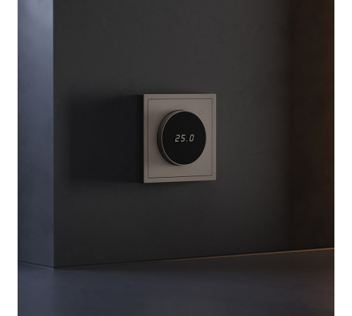 Терморегулятор электронный Voltum S70 с индикацией и датчиком, для теплого пола, (капучино) VLS070114