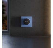 Терморегулятор электронный Voltum S70 с индикацией и датчиком, для теплого пола, (деним) VLS070115