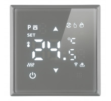 Терморегулятор Wi-Fi (механизм) Stekker Эмили RSW00-5119-10 платиново-серый soft touch 50378