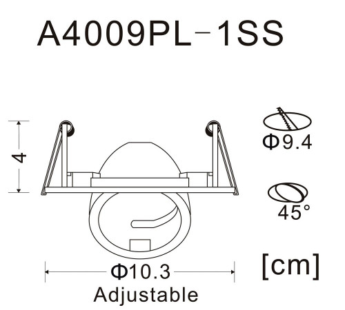 Точечный светильник Arte Lamp Accento A4009PL-1SS Точечный светильник Arte Lamp Accento A4009PL-1SS