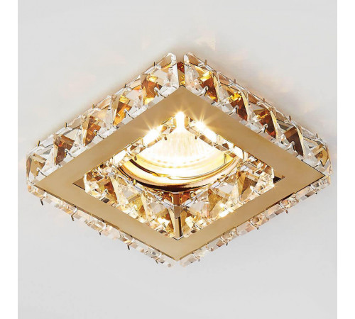 Встраиваемый светильник Ambrella Light Crystal K110 CL/G Встраиваемый светильник Ambrella Light Crystal K110 CL/G