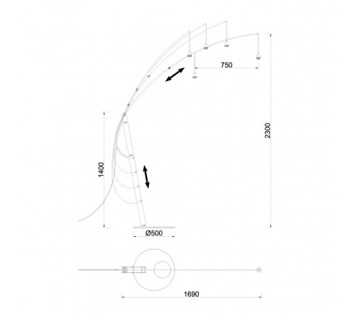Торшер Mantra Ruti Ricca 9446+9447