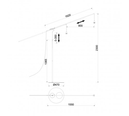Торшер без абажура Mantra Ruti Ricca 9445