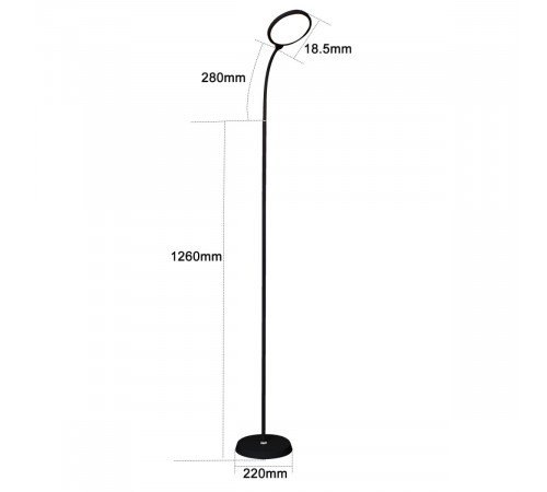 Торшер Reluce 00071-0.7-01 BK