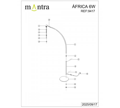 Торшер Mantra Africa 9417