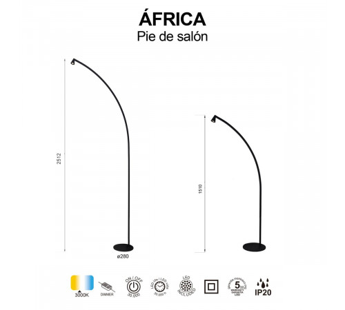 Торшер Mantra Africa 9416