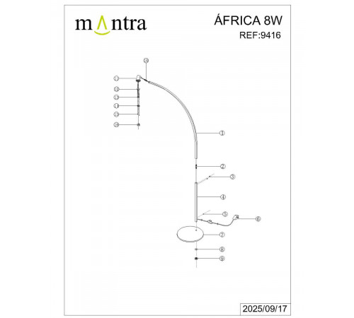 Торшер Mantra Africa 9416