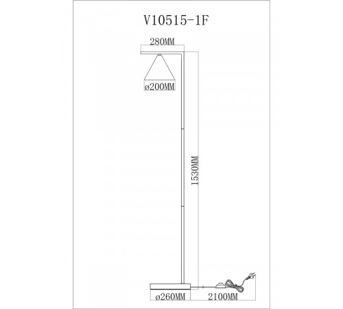Торшер Moderli Omaha V11592-1F Торшер Moderli Omaha V11592-1F