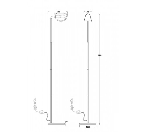 Торшер Freya Mallow FR5228FL-01C