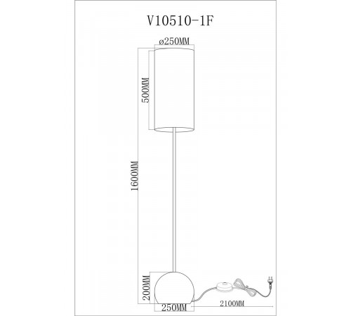 Торшер Moderli Flint V11590-1F Торшер Moderli Flint V11590-1F