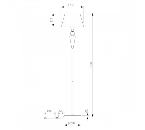 Торшер Eurosvet Teja 109014 латунь a072041