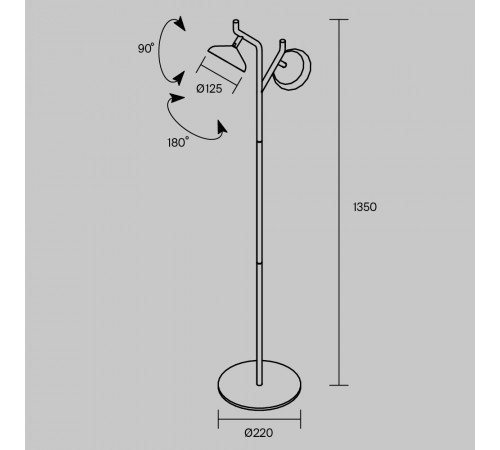 Торшер Maytoni Vita MOD451FL-L8B3K