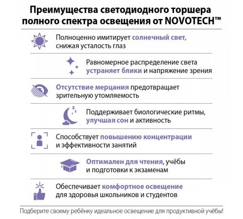 Торшер полного спектра Novotech Studi 359974