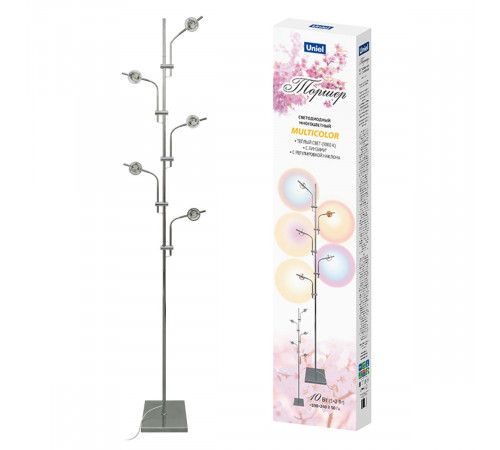 Торшер Uniel ULM-T640 5x2W/3000K CHROME MULTICOLOR UL-00012154