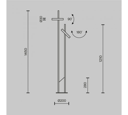 Торшер Maytoni Trust MOD460FL-L6B3K