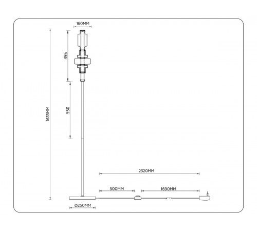 Торшер Ambrella Light High Light Ceramo Modern LH53132