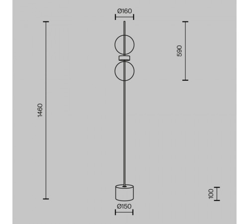Торшер Maytoni Double Moon MOD478FL-L15B3K