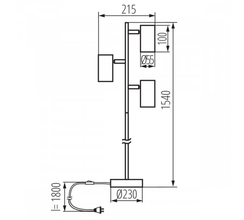 Торшер Kanlux Evalo 35788