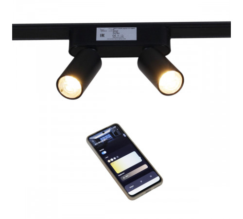 Трековый магнитный светильник (CCT+SMART) Reluce 13005-9.3-002UR magnetic LED2x5W BK CCT+SMART