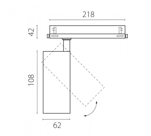 Трековый трехфазный светильник Quattro LED с управлением DALI Lightstar Alta Base A5136DALI