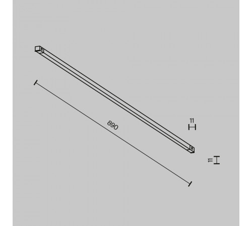 Трековый магнитный светильник Maytoni Technical Basis Exility X TR240-2-18W3K-B