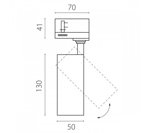 Трековый трехфазный светильник Quattro 20-55G с адаптером Lightstar Canno Pro C4127QT