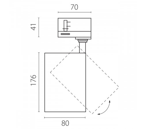 Трековый трехфазный светильник Quattro 20-55G с адаптером Lightstar Canno Pro C4307QT