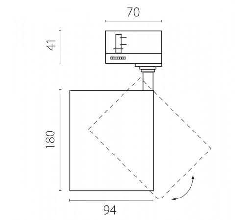 Трековый трехфазный светильник Quattro 20-55G с адаптером Lightstar Canno Pro C4406QT