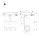Трековый трехфазный светильник Arlight LGD-ARTIFACT-4TR-R65-18W Warm3000 (Черный, 20 deg, DIM, 230V) (IP20 Металл) 066615