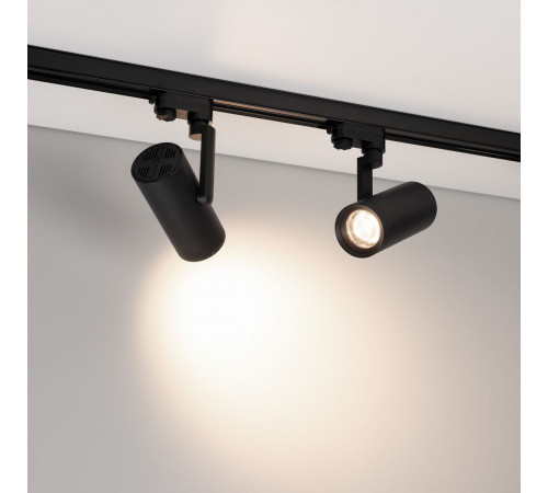 Трековый трехфазный светильник Arlight LGD-URANUS-4TR-R75-18W/25W Warm3500-MIX (BK, 20-50 deg, side holder, 230V) (IP20 Металл) 055807