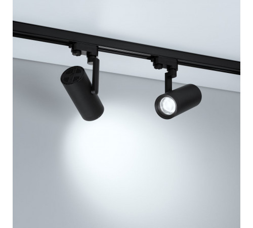 Трековый трехфазный светильник Arlight LGD-URANUS-4TR-R75-18W/25W Warm3500-MIX (BK, 20-50 deg, side holder, 230V) (IP20 Металл) 055807