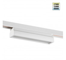 Трековый однофазный трехжильный светильник с переключателем цветовой температуры Novotech Port Iter 359789