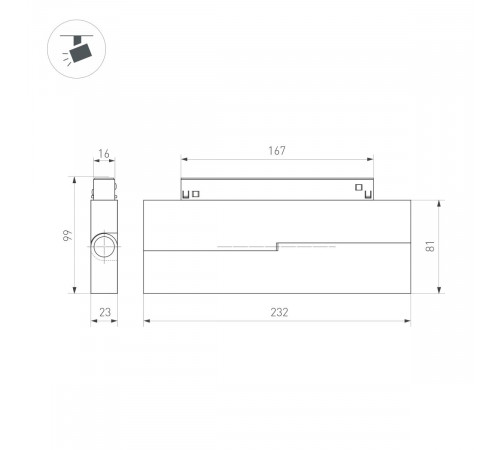 Трековый магнитный светильник Arlight MAG-ORIENT-DOTS-FOLD-S230-12W Day4000-MIX (BK, 30 deg, 48V, TUYA Zigbee) (IP20 Металл) 056402
